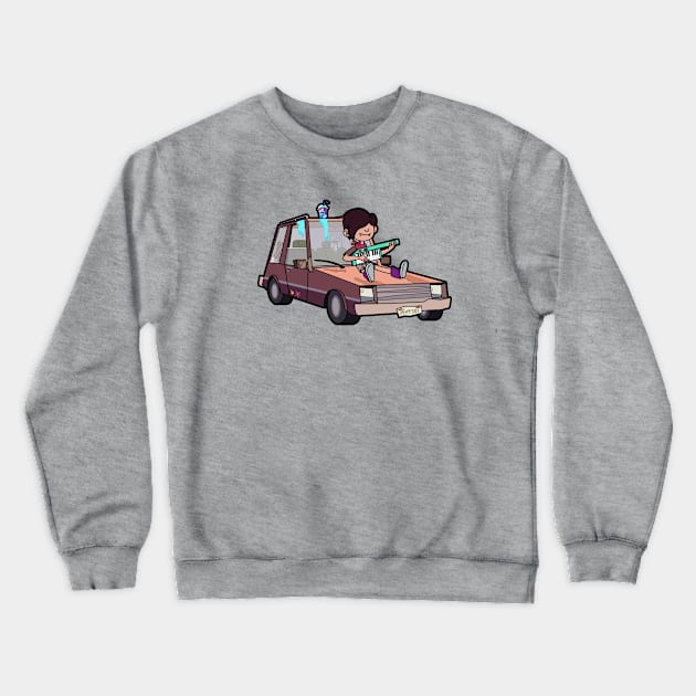 Oskar Has A Record Crewneck Sweatshirt by RobotGhost